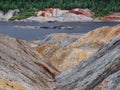 A deposit of refractory clay. A quarry for the extraction of natural resources Royalty Free Stock Photo