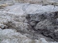 A deposit of refractory clay. A quarry for the extraction of natural resources Royalty Free Stock Photo