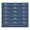 Deposit room box icon, cartoon style