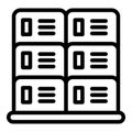 Deposit room box icon, outline style