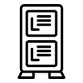 Deposit room locker icon, outline style Royalty Free Stock Photo