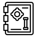 Deposit room personal safe icon, outline style Royalty Free Stock Photo