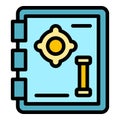 Deposit room personal safe icon vector flat Royalty Free Stock Photo