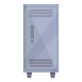 Deposit room steel icon, cartoon style