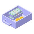 Deposit room storage icon isometric vector. Locker school