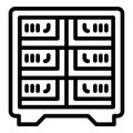 Deposit room store icon, outline style Royalty Free Stock Photo