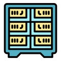 Deposit room store icon vector flat