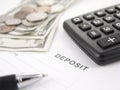 Deposit slip Royalty Free Stock Photo