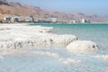 Deposits of mineral salts, Dead Sea, Israel