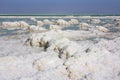 Deposits of mineral salts, Dead Sea, Israel