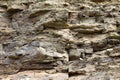 Deposits of the Upper Devonian mudstone and siltstone horizon Royalty Free Stock Photo