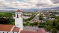 Depot and skyline of Boise Idaho in the afternoon summer time Royalty Free Stock Photo