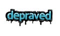 DEPRAVED writing vector design on white background Royalty Free Stock Photo