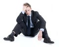 Depressed businessman Royalty Free Stock Photo