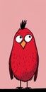 Depressed Cardinal: A Funny Graphic Novel Inspired Illustration