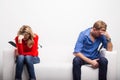 Depressed couple having problems