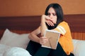 Sad Depressed Girl Crying After Break-up Holding Framed Picture Royalty Free Stock Photo