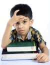 Depressed Indian School Boy Royalty Free Stock Photo