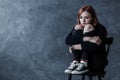 Lonely depressed girl Royalty Free Stock Photo