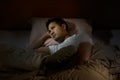 Depressed man suffering from insomnia Royalty Free Stock Photo