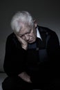 Depressed old man Royalty Free Stock Photo