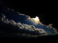 Depressed sky light dark clouds  light dark clouds Royalty Free Stock Photo