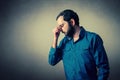 Depressed and thoughtful man Royalty Free Stock Photo