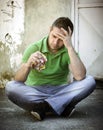 Depressed young man Royalty Free Stock Photo