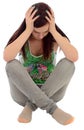 Depressed young woman Royalty Free Stock Photo
