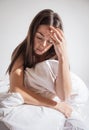 Insomnia depressed woman Royalty Free Stock Photo