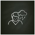 Depression chalk icon