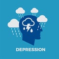 Depression. Concept vector illustration