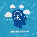 Depression. Concept vector illustration