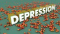 Depression 3d text