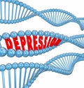 Depression Disease Mental Illness Word DNA Strand Hereditary Gen