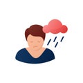 Depression flat icon