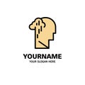 Depression, Grief, Human, Melancholy, Sad Business Logo Template. Flat Color