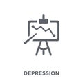 Depression icon from Diseases collection. Royalty Free Stock Photo