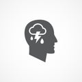 Depression icon Royalty Free Stock Photo