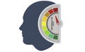 Depression level measuring scale with color indicator Royalty Free Stock Photo