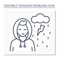 Depression line icon