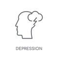 Depression linear icon. Modern outline Depression logo concept o