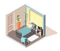 Depression Stress Isometric Composition Royalty Free Stock Photo