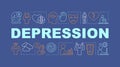 Depression word concepts banner