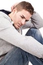A depressive young man Royalty Free Stock Photo
