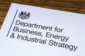 Dept for Business, Energy and Industrial Strategy Royalty Free Stock Photo