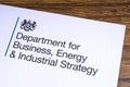 Dept for Business, Energy and Industrial Strategy Royalty Free Stock Photo