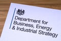 Dept for Business, Energy and Industrial Strategy Royalty Free Stock Photo