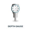 Depth Gauge icon. 3d illustration from measuring collection. Creative Depth Gauge 3d icon for web design, templates