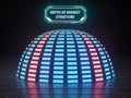 Depth of Market Structure - Futuristic Financial Data Visualization Royalty Free Stock Photo